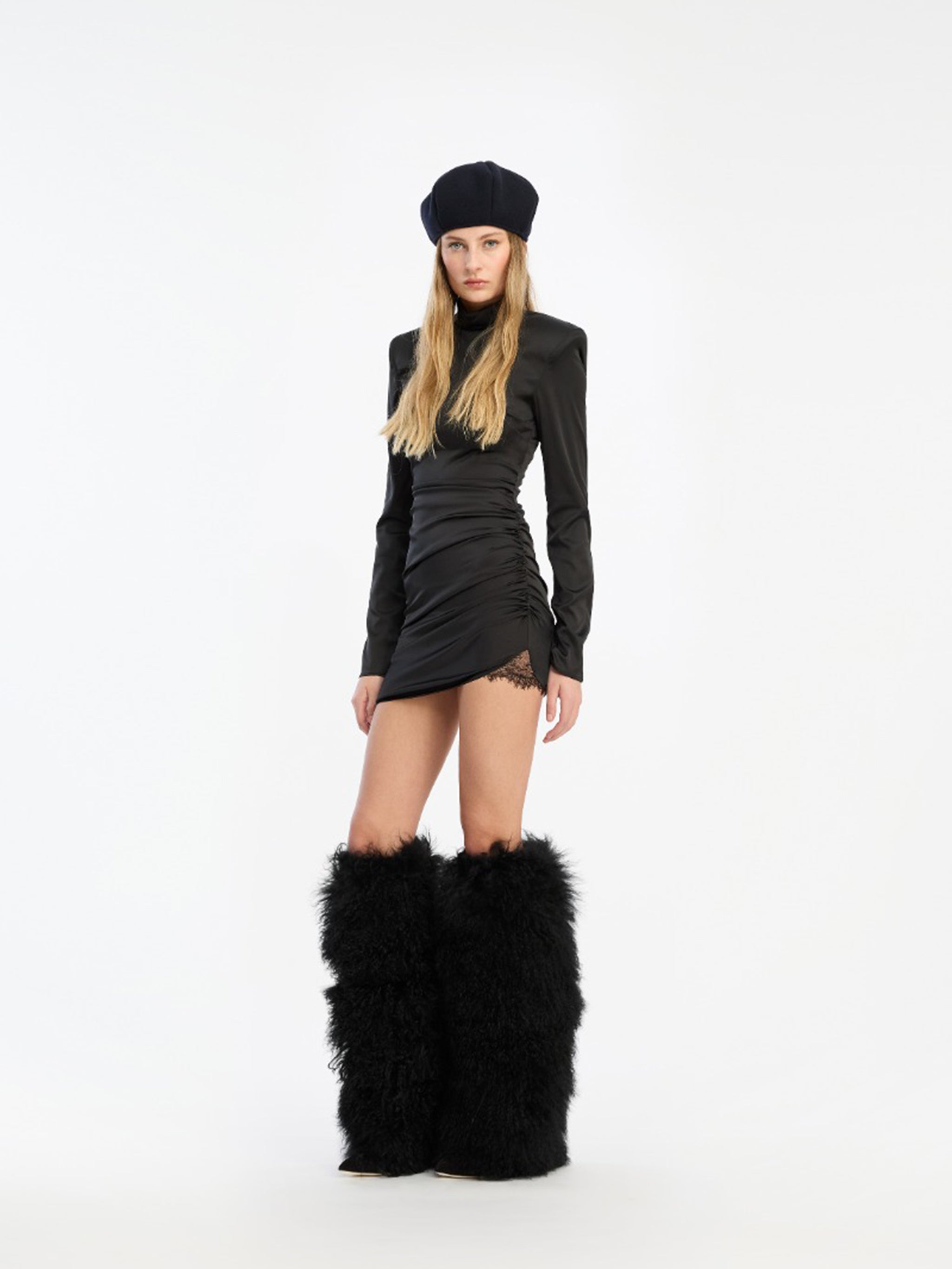 ROTATE BIRGERCHRISTENSEN Elegant High Neck Mini Dress - Size 34