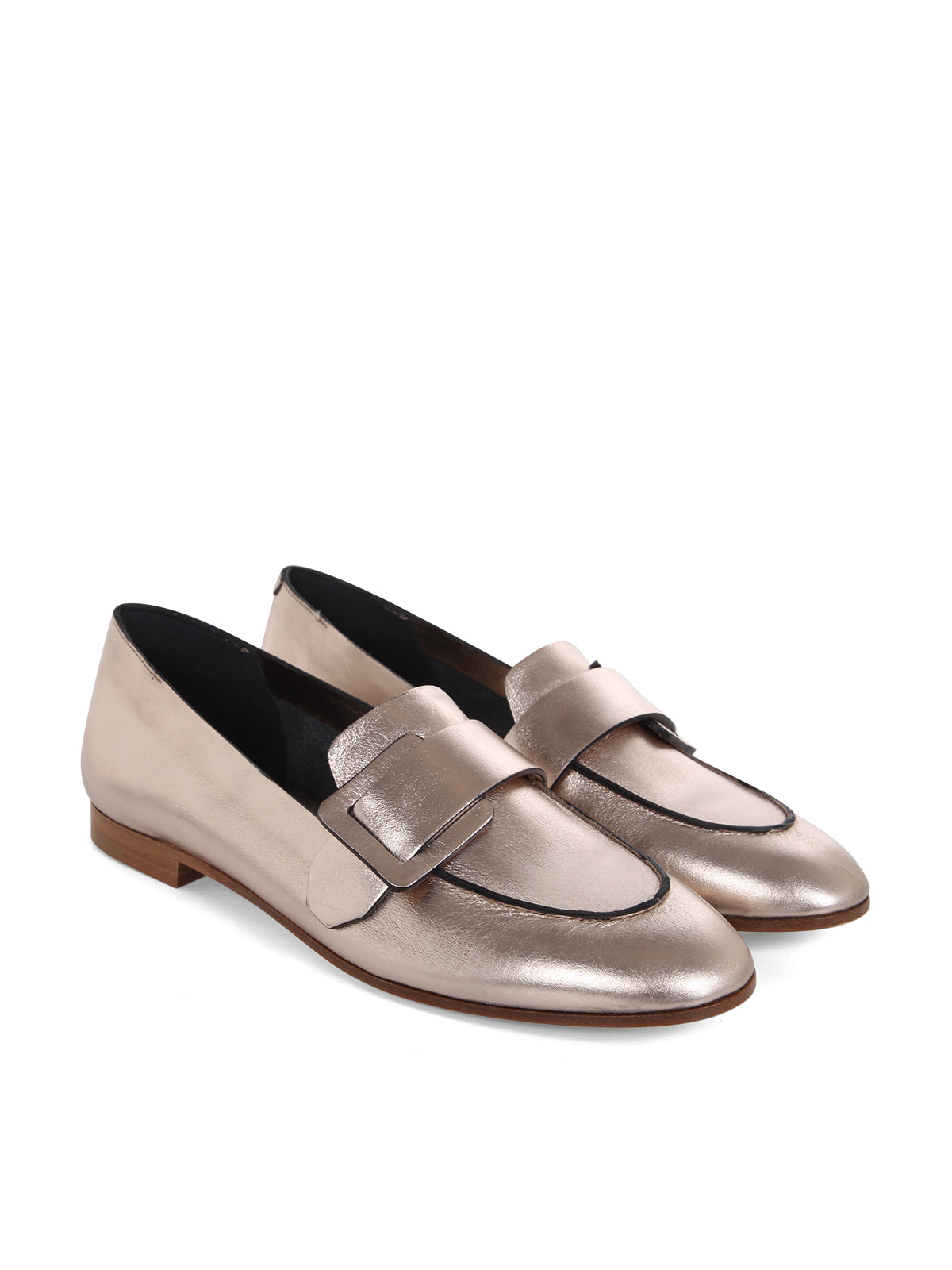 DEL CARLO Metallic Ballet Flats for Women
