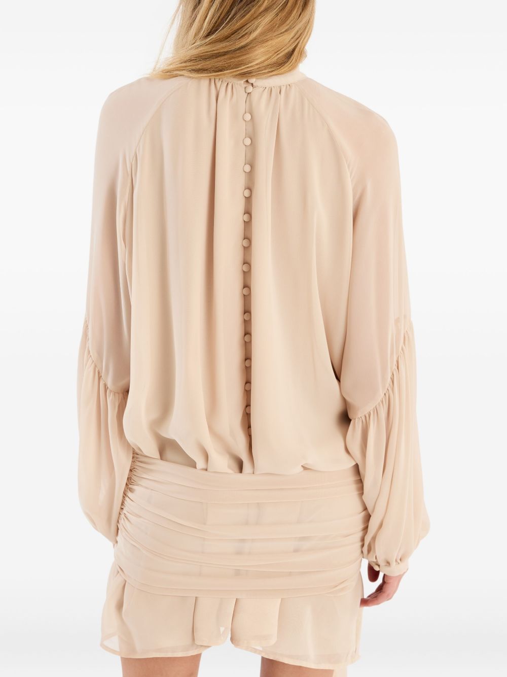 ROTATE BIRGERCHRISTENSEN Chiffon Dress with Shoulder Straps and Tie - Size 34