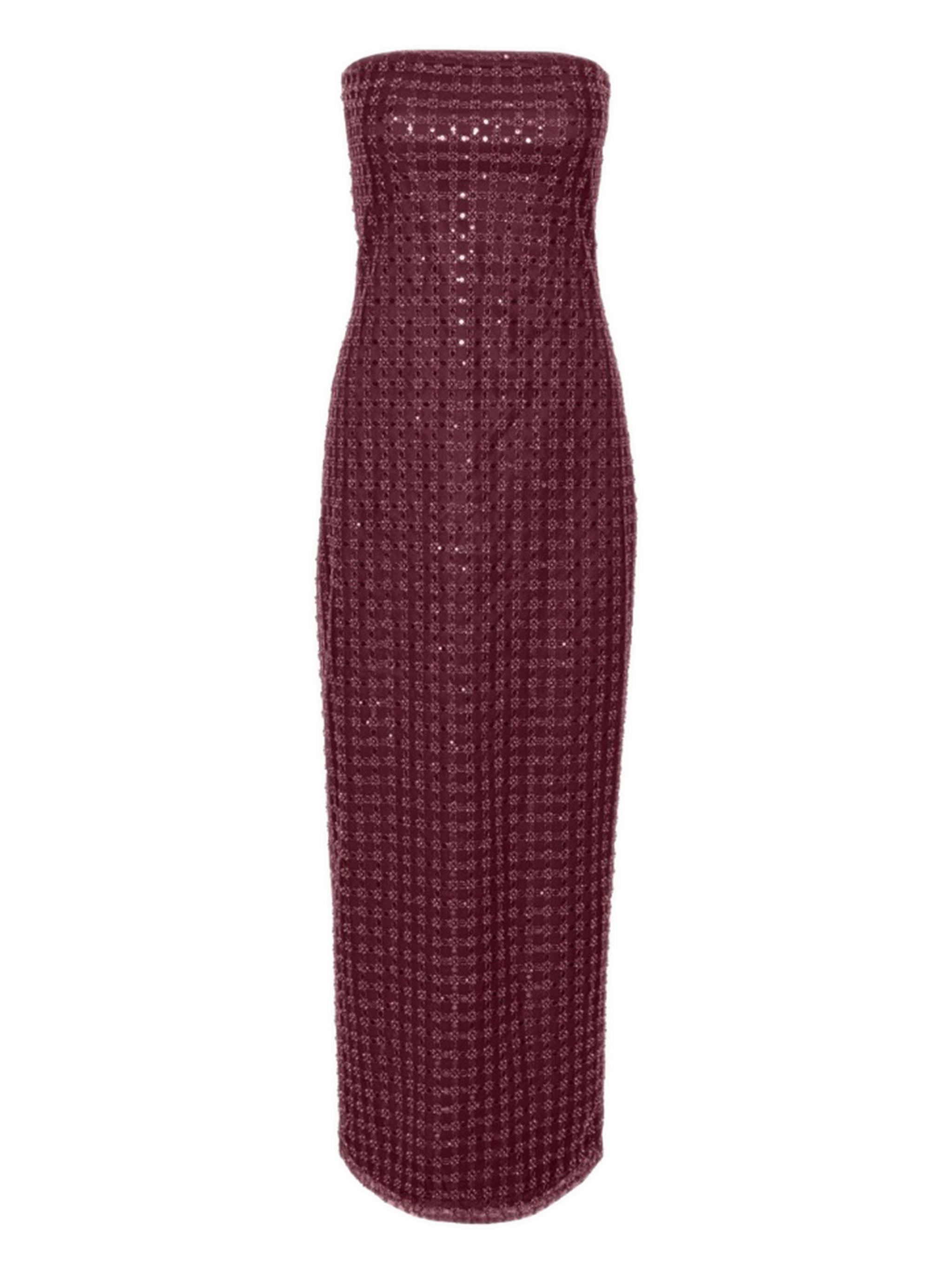 ROTATE BIRGERCHRISTENSEN Beaded Maxi Tube Dress Size 34