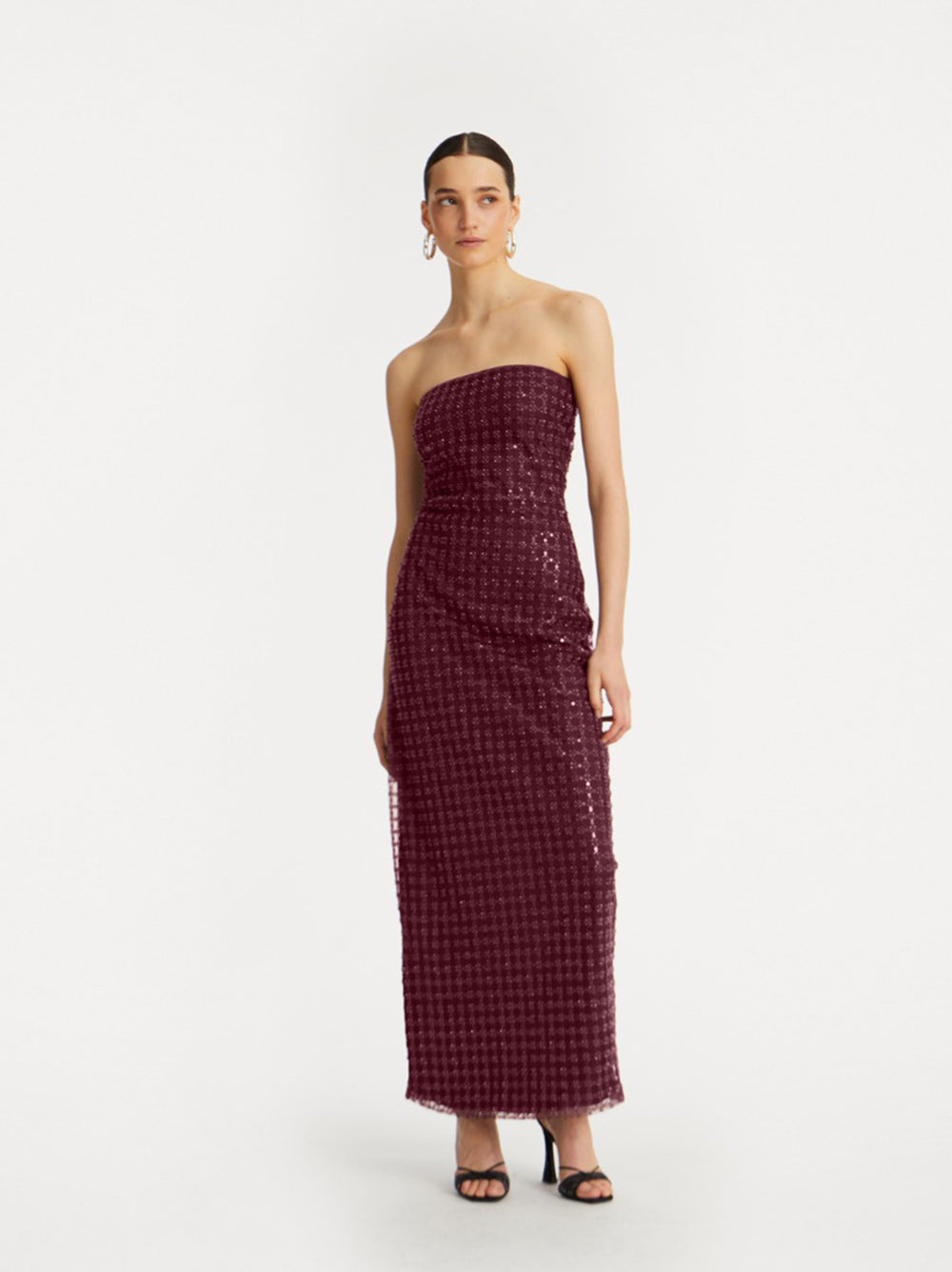 ROTATE BIRGERCHRISTENSEN Beaded Maxi Tube Dress Size 34