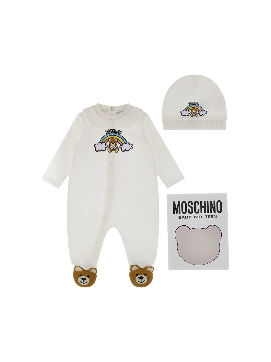 MOSCHINO Mini Romper Set with Hat
