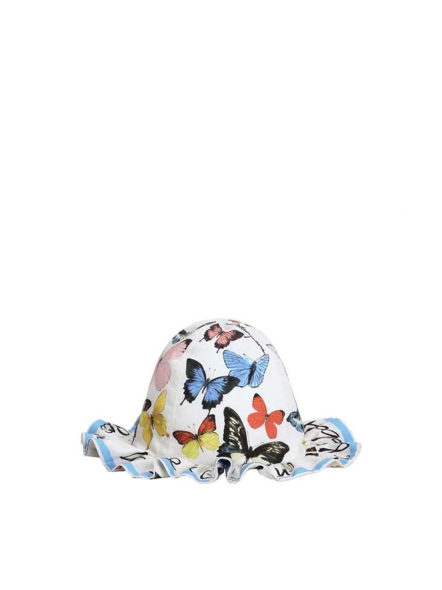 DOLCE & GABBANA Mini Fisherman Hat for Girls - SS25 Collection