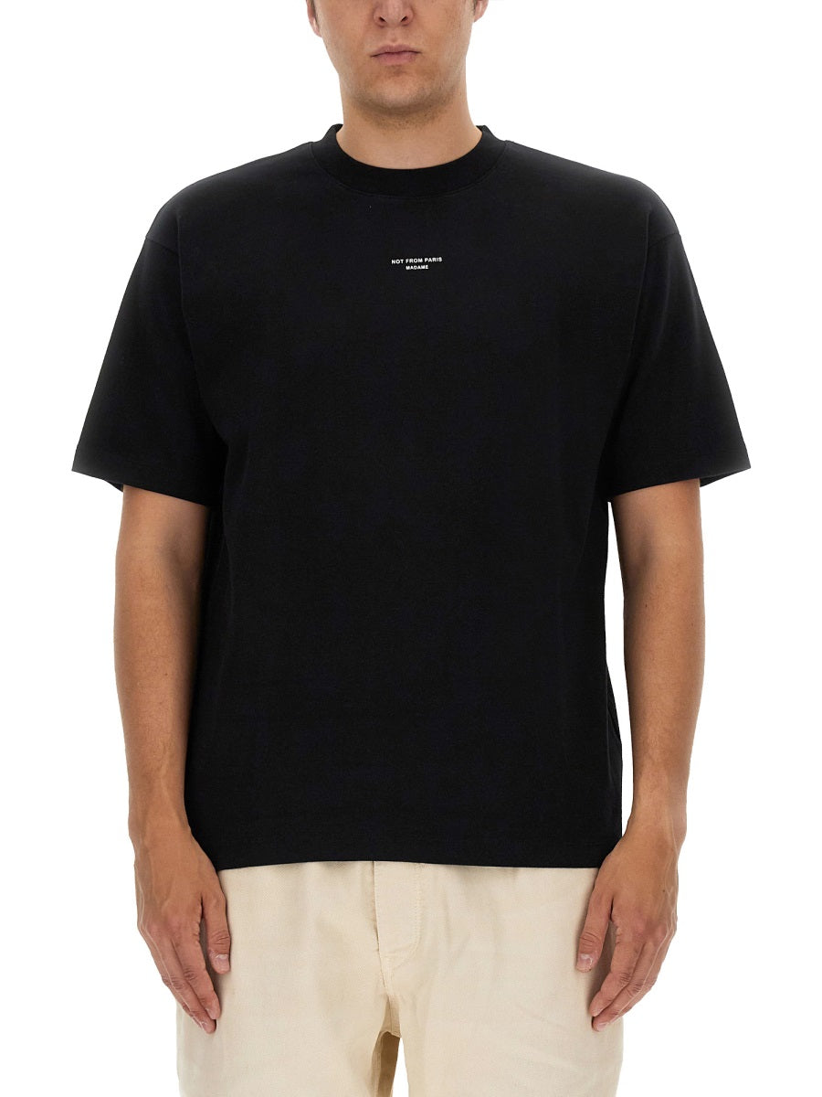 DRÔLE DE MONSIEUR Slogan T-Shirt - Regular Fit - Size L