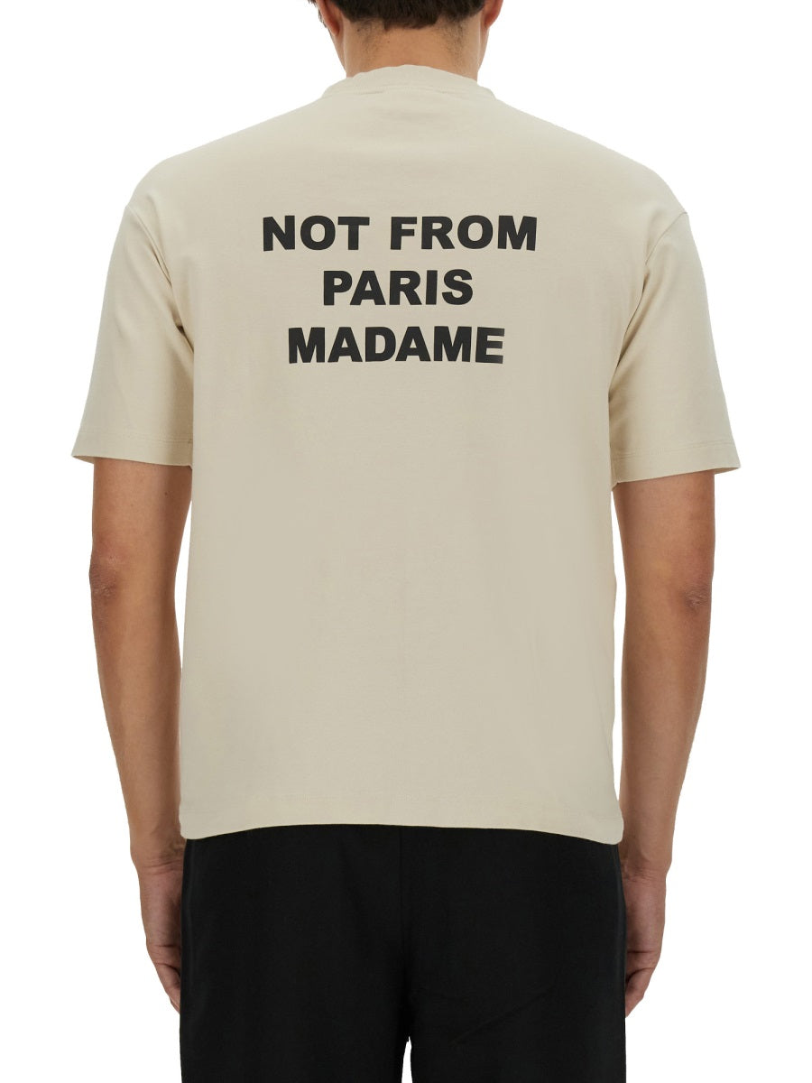 DRÔLE DE MONSIEUR Classic Slogan T-Shirt - Regular Fit - Size L