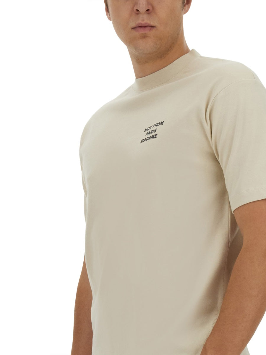 DRÔLE DE MONSIEUR Classic Slogan T-Shirt - Regular Fit - Size L