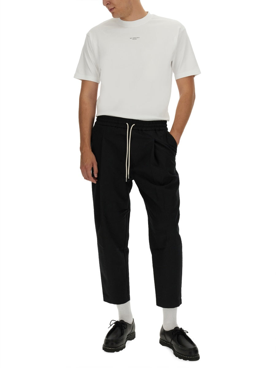 DRÔLE DE MONSIEUR Classic Regular Fit Slogan T-Shirt - Size L