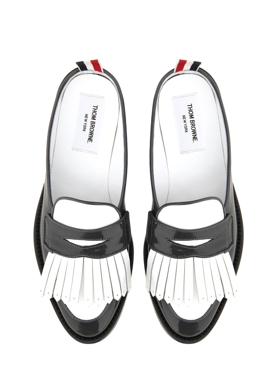 THOM BROWNE Varsity Kilt Penny Loafer with 2cm Heel