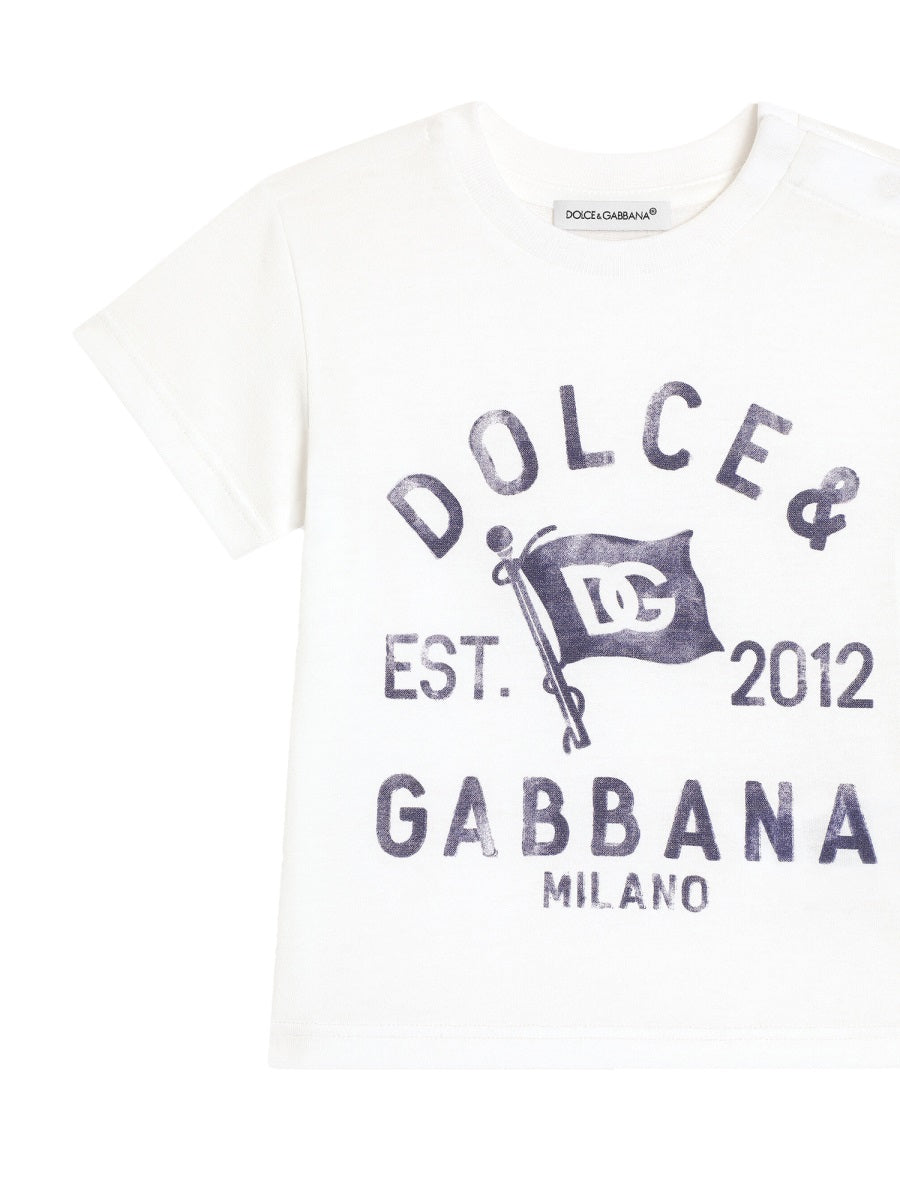 DOLCE & GABBANA Mini Boys' Cotton T-Shirt for SS25
