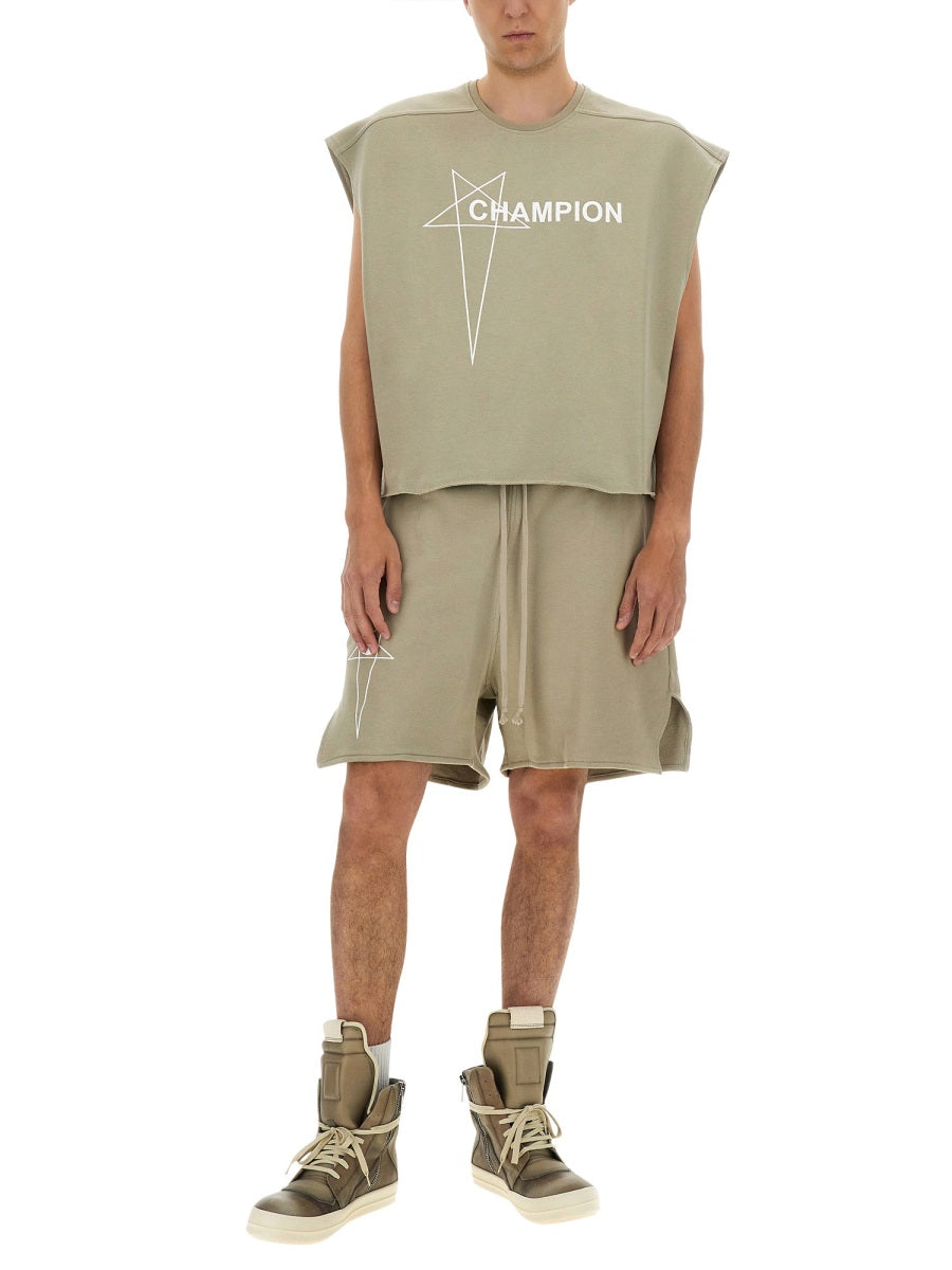 CHAMPION X RICK OWENS Mini Cropped Micro T-Shirt - Size L