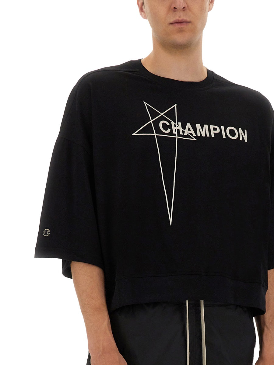 CHAMPION X RICK OWENS Mini Cropped T-Shirt for Men