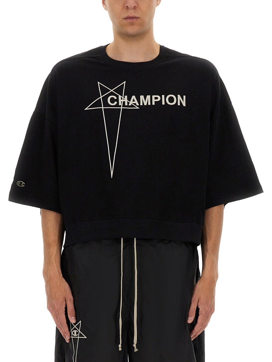 CHAMPION X RICK OWENS Mini Cropped T-Shirt for Men