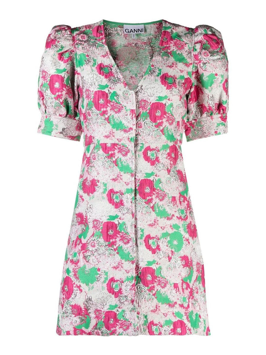 GANNI Chic 3D Jacquard Mini Dress