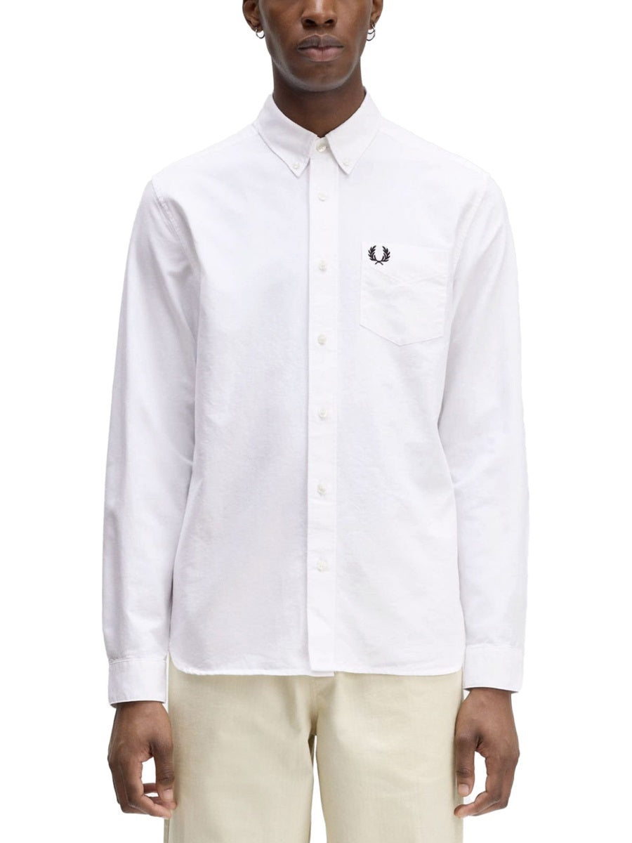 FRED PERRY Cotton Oxford Shirt - Size L