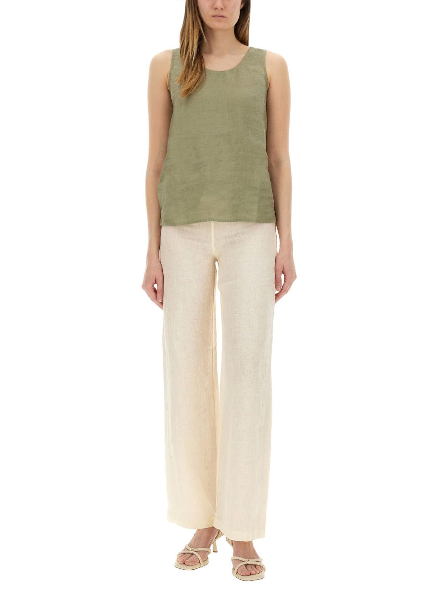 120% LINO Linen Pants Size 40 - Essential Women's Trousers for SS25