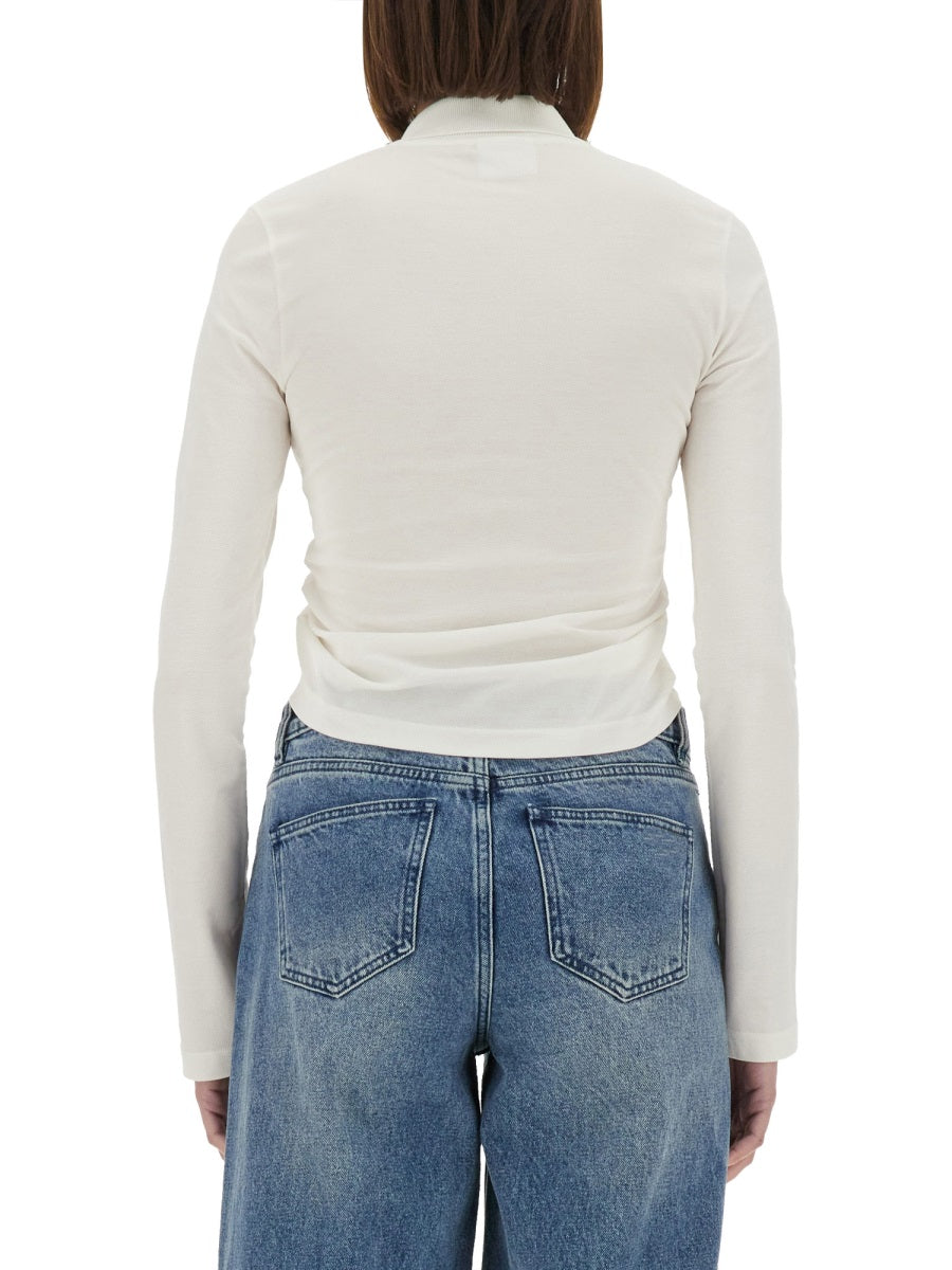 COURREGES Cropped Mini Polo Shirt