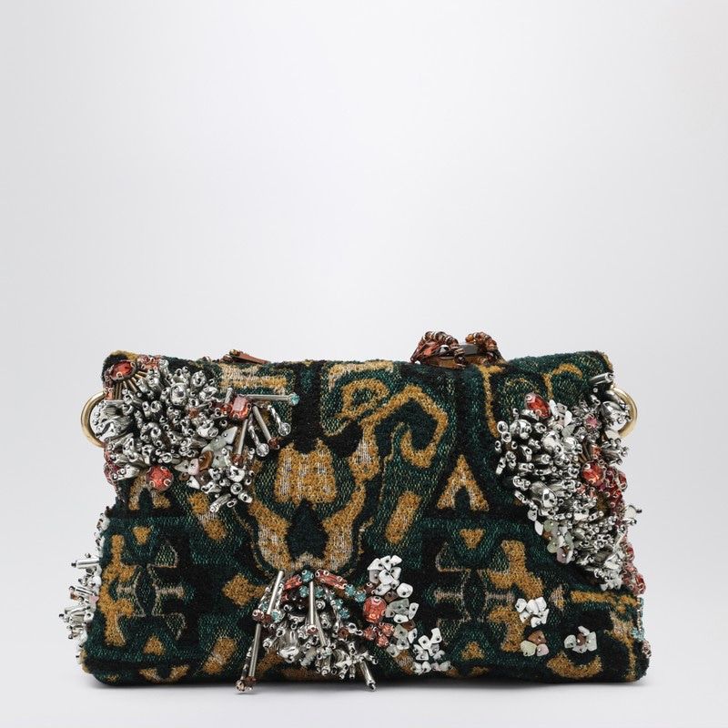 DRIES VAN NOTEN Jacquard Tapestry Mini Clutch Bag