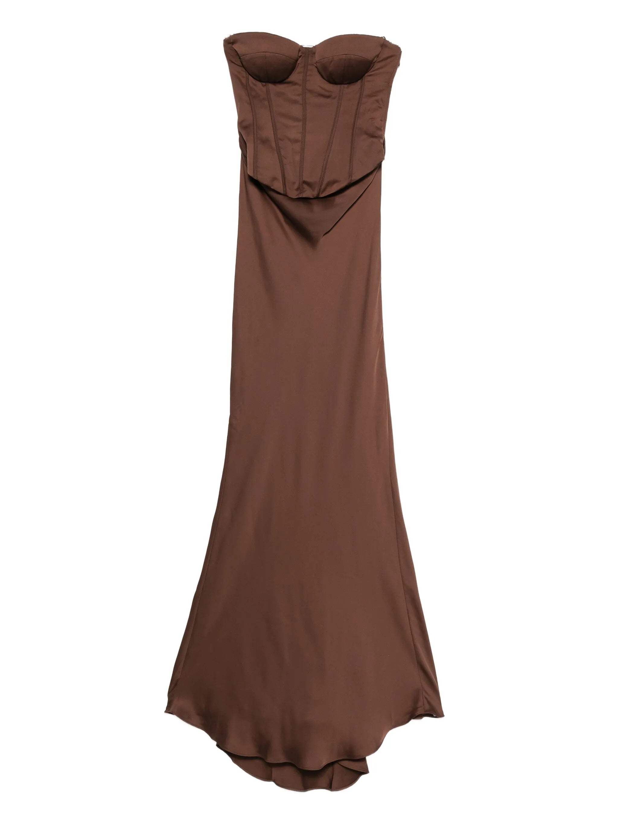 ROTATE BIRGERCHRISTENSEN Strapless Corset Maxi Dress with Fitted Bodice - Size 34