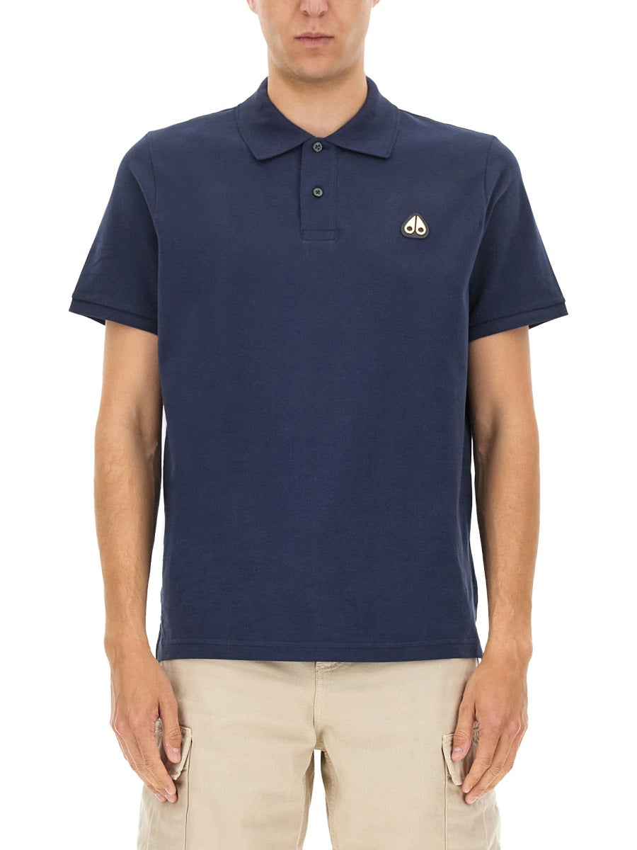 MOOSE KNUCKLES Everett Gold Polo Shirt - Regular Fit, Size L