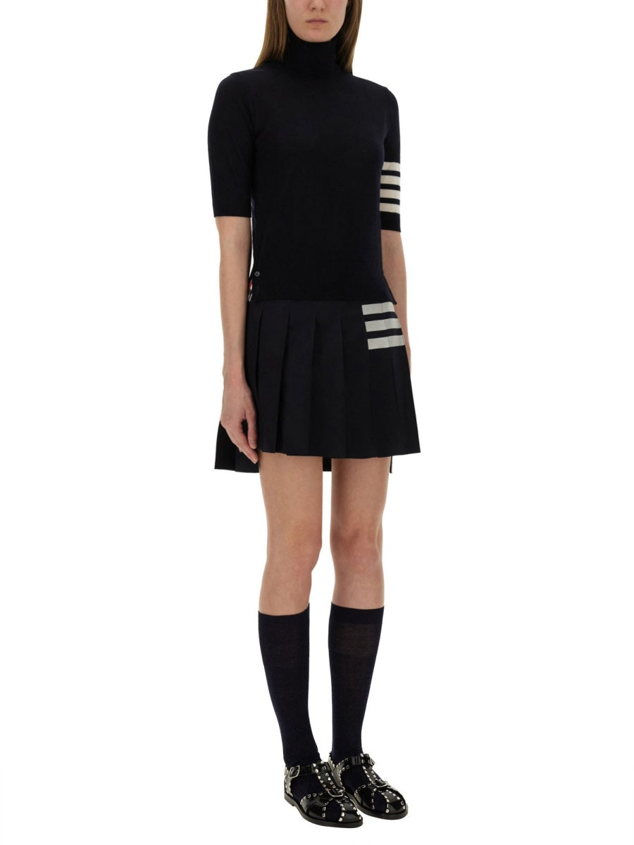 THOM BROWNE 4-Bar Turtleneck T-Shirt (Size 40 IT)