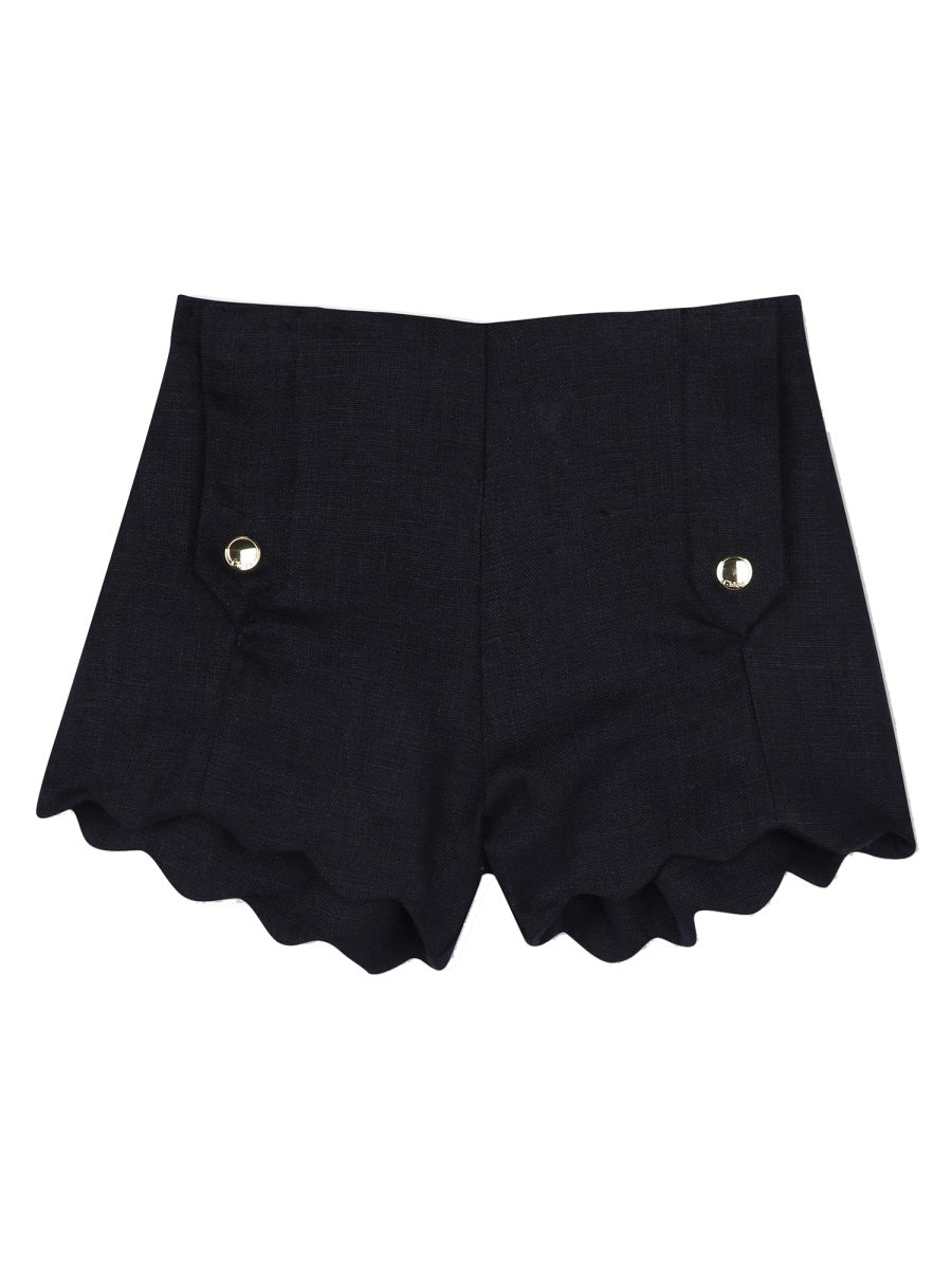 CHLOÉ Mini Linen Shorts for Baby Girls
