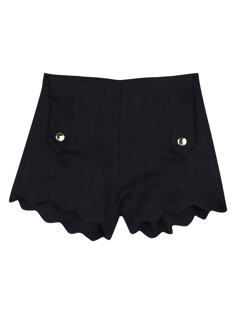 CHLOÉ Girls' Mini Linen Shorts