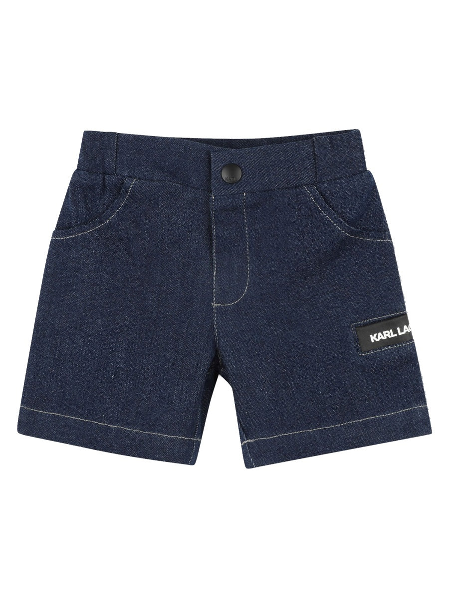 KARL LAGERFELD Mini T-Shirt and Bermuda Shorts Set for Boys