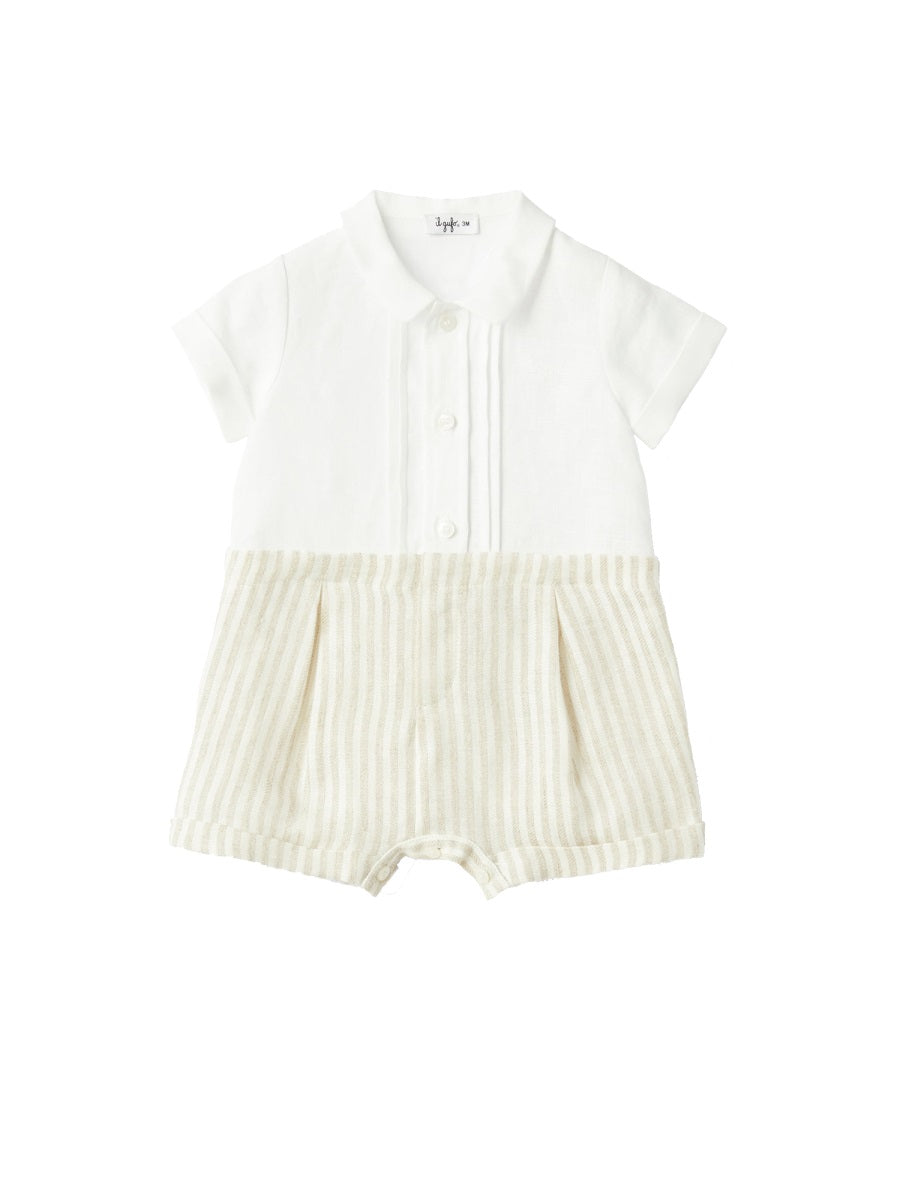 IL GUFO Mini Linen Bodysuit for Babies