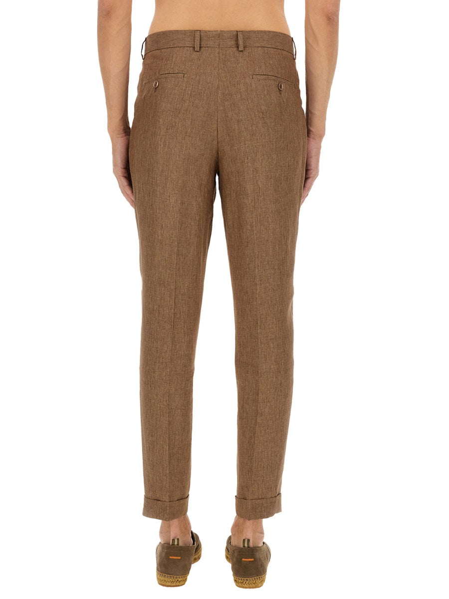 BOSS CAMEL L-Peat Pleat Pants - Size 48
