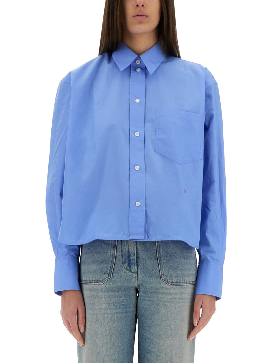 VICTORIA BECKHAM Oversized Cropped Shirt