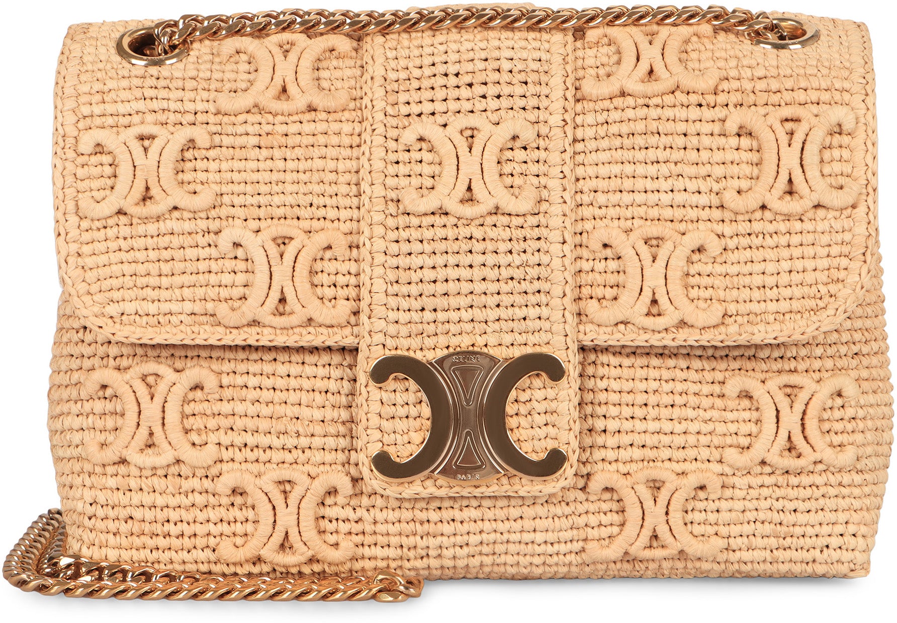 CELINE Mini Raffia Crossbody Handbag