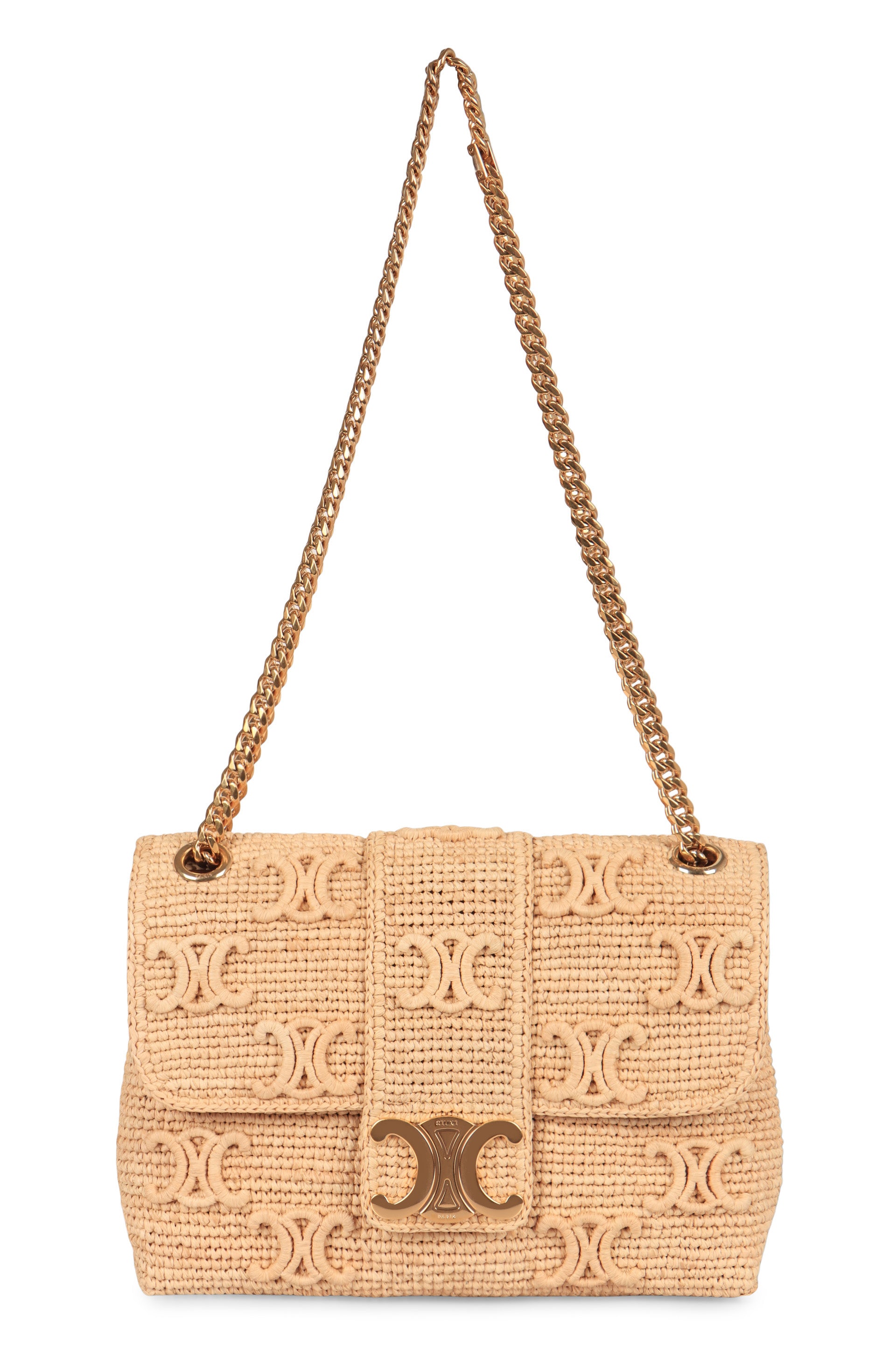 CELINE Mini Raffia Crossbody Handbag
