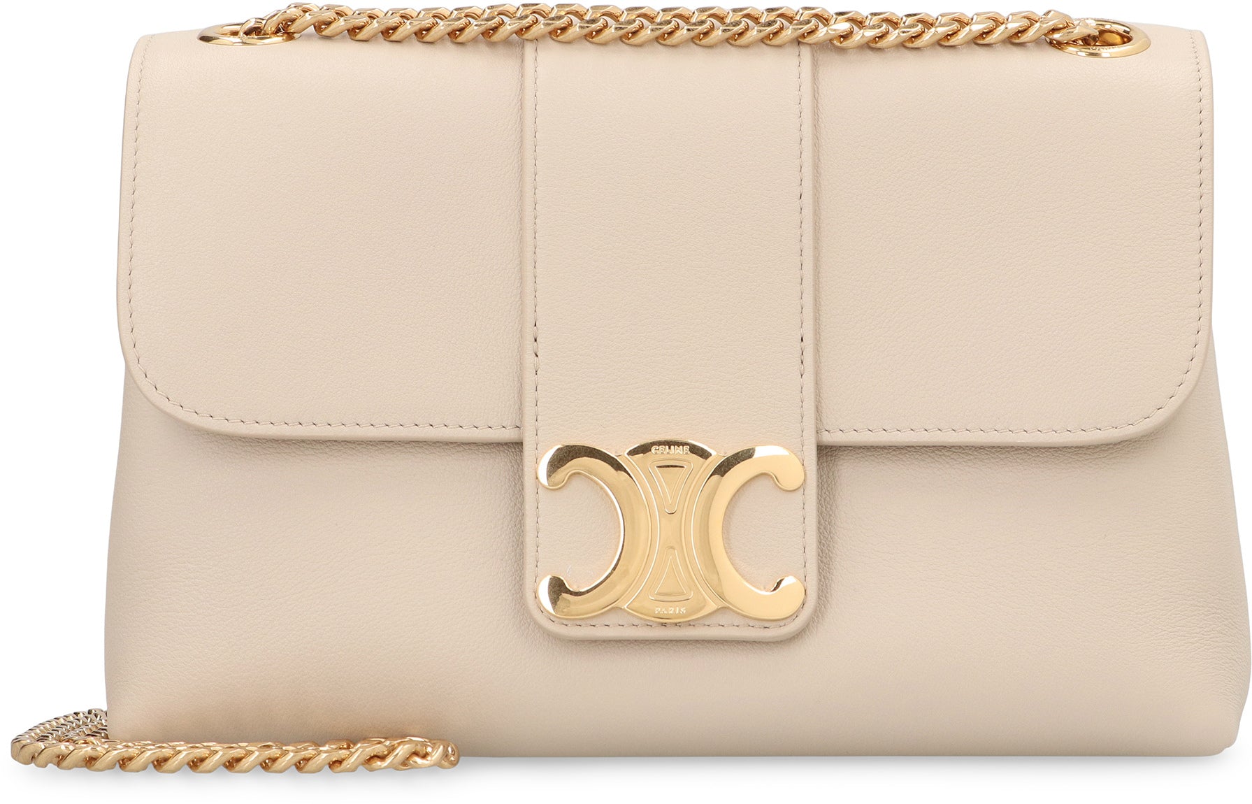 CELINE Mini Peebled Leather Crossbody Handbag