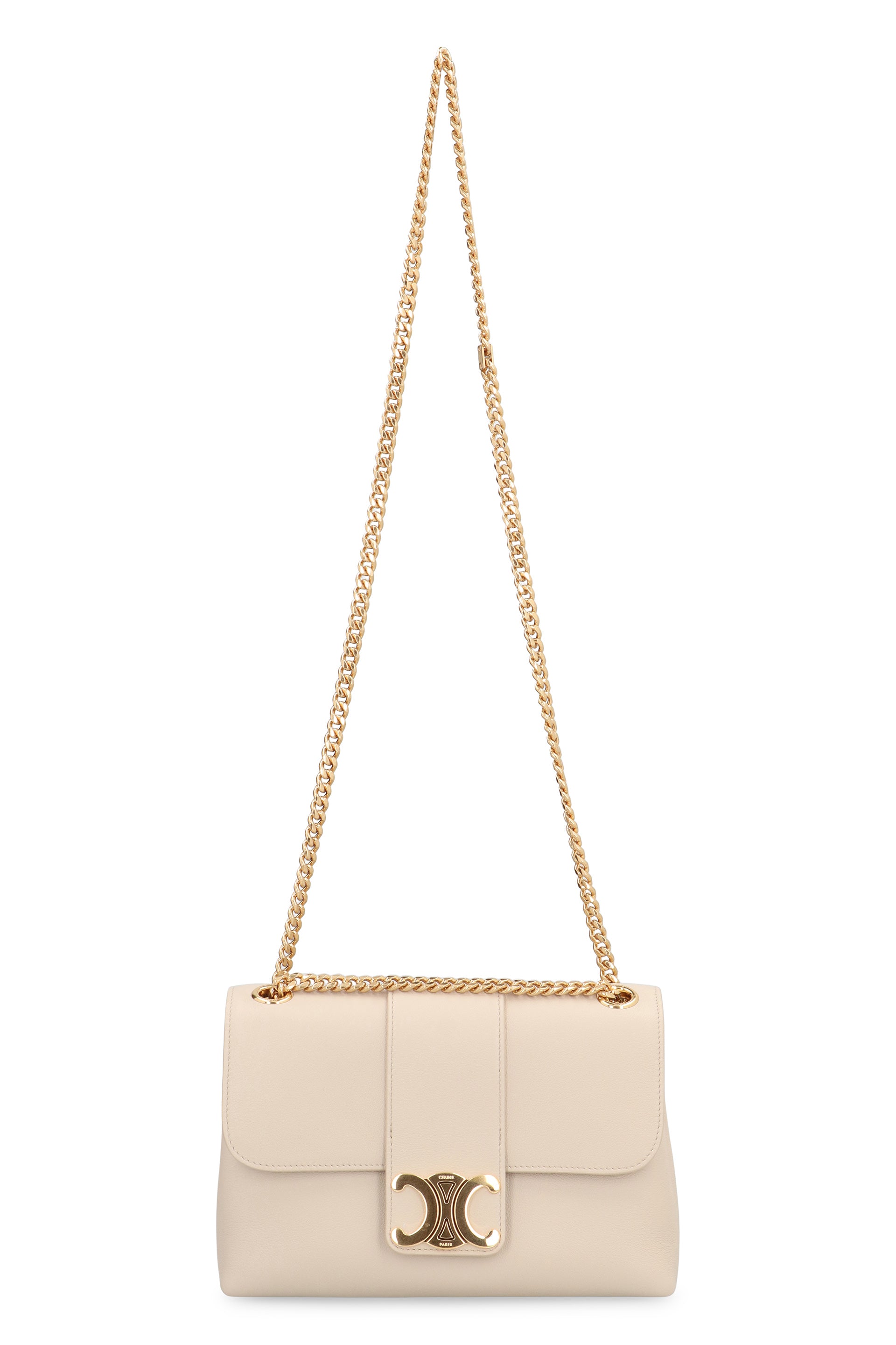 CELINE Mini Peebled Leather Crossbody Handbag