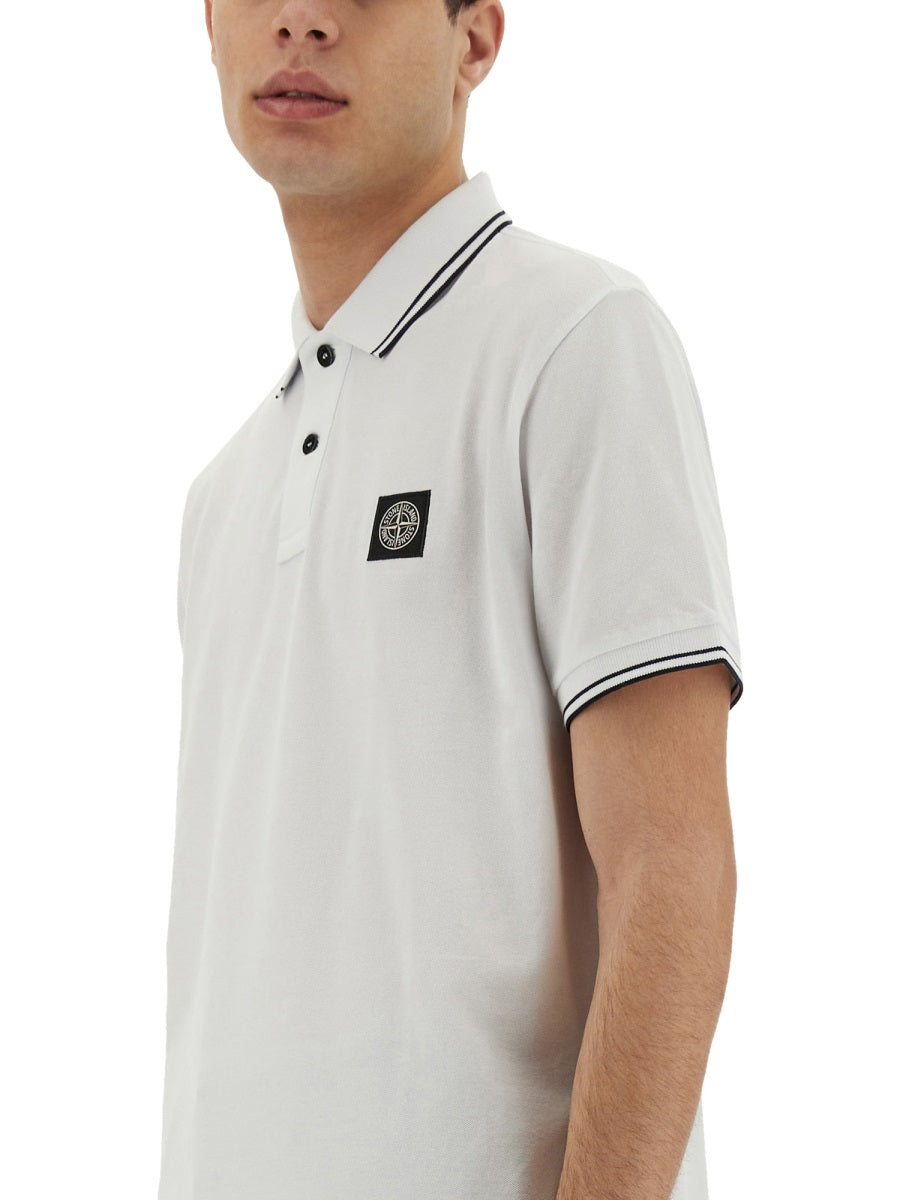 STONE ISLAND Classic Logo Polo - Regular Fit - Size L