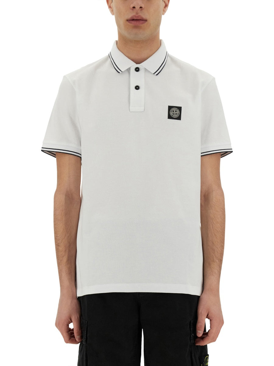 STONE ISLAND Classic Logo Polo - Regular Fit - Size L