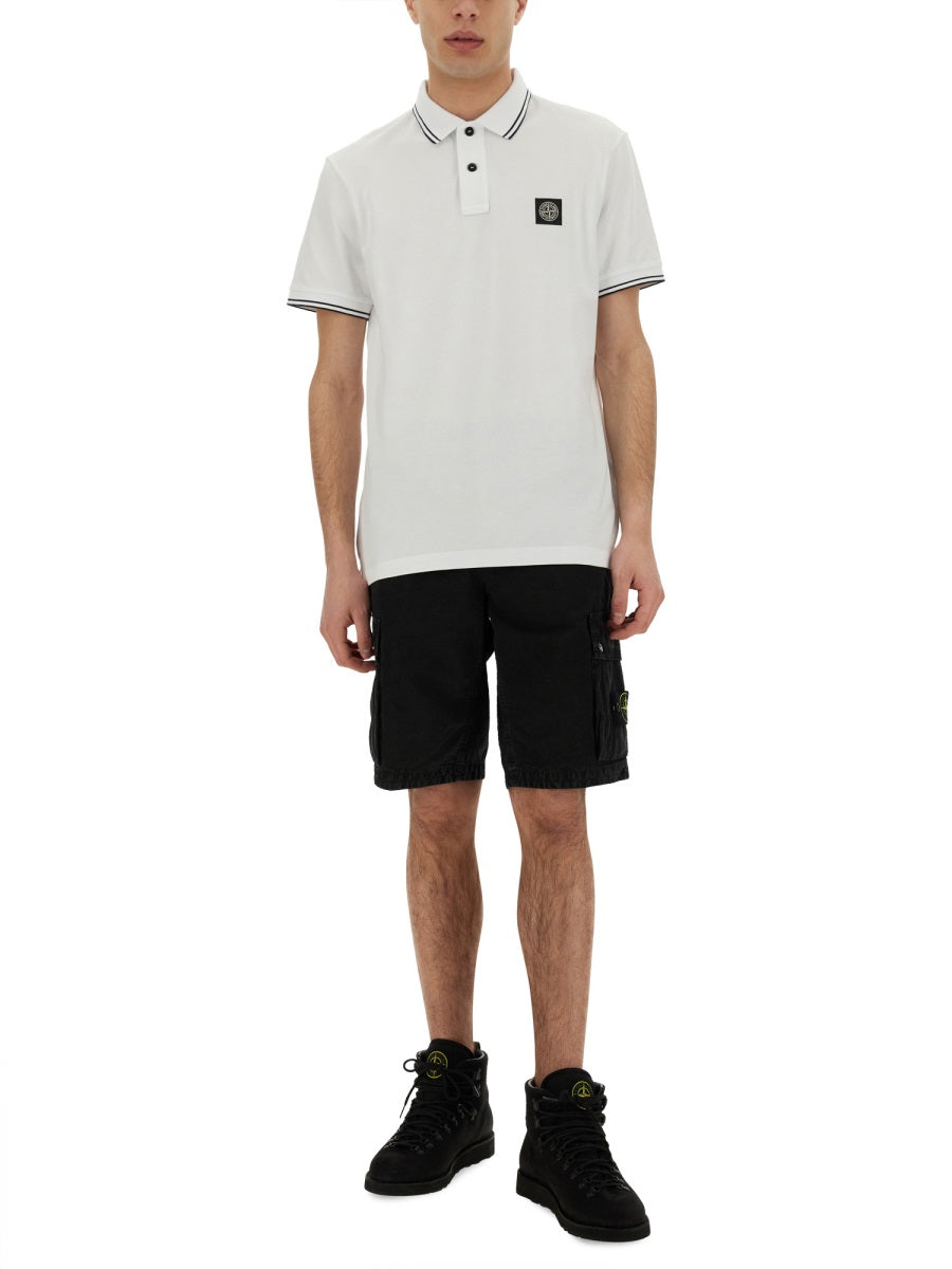 STONE ISLAND Classic Logo Polo - Regular Fit - Size L