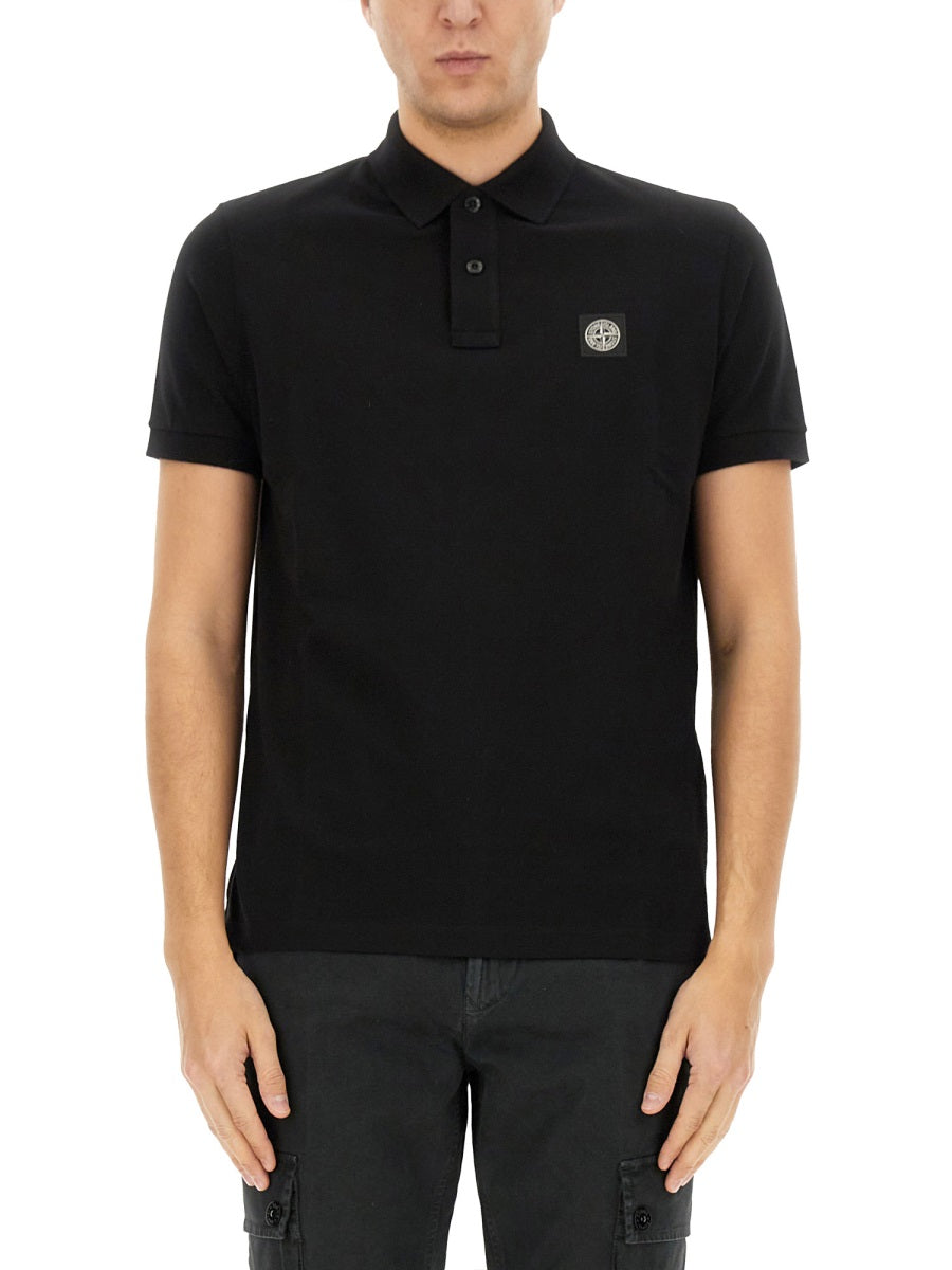 STONE ISLAND Logo Mini Polo T-Shirt
