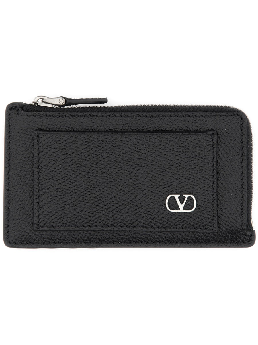 VALENTINO GARAVANI Mini Signature Leather Coin Purse