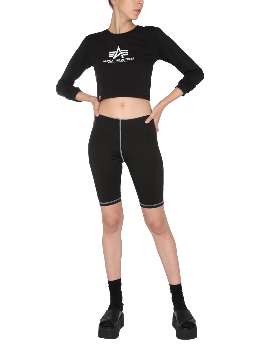 ALPHA INDUSTRIES Cropped Fit Long Sleeve T-Shirt for Women
