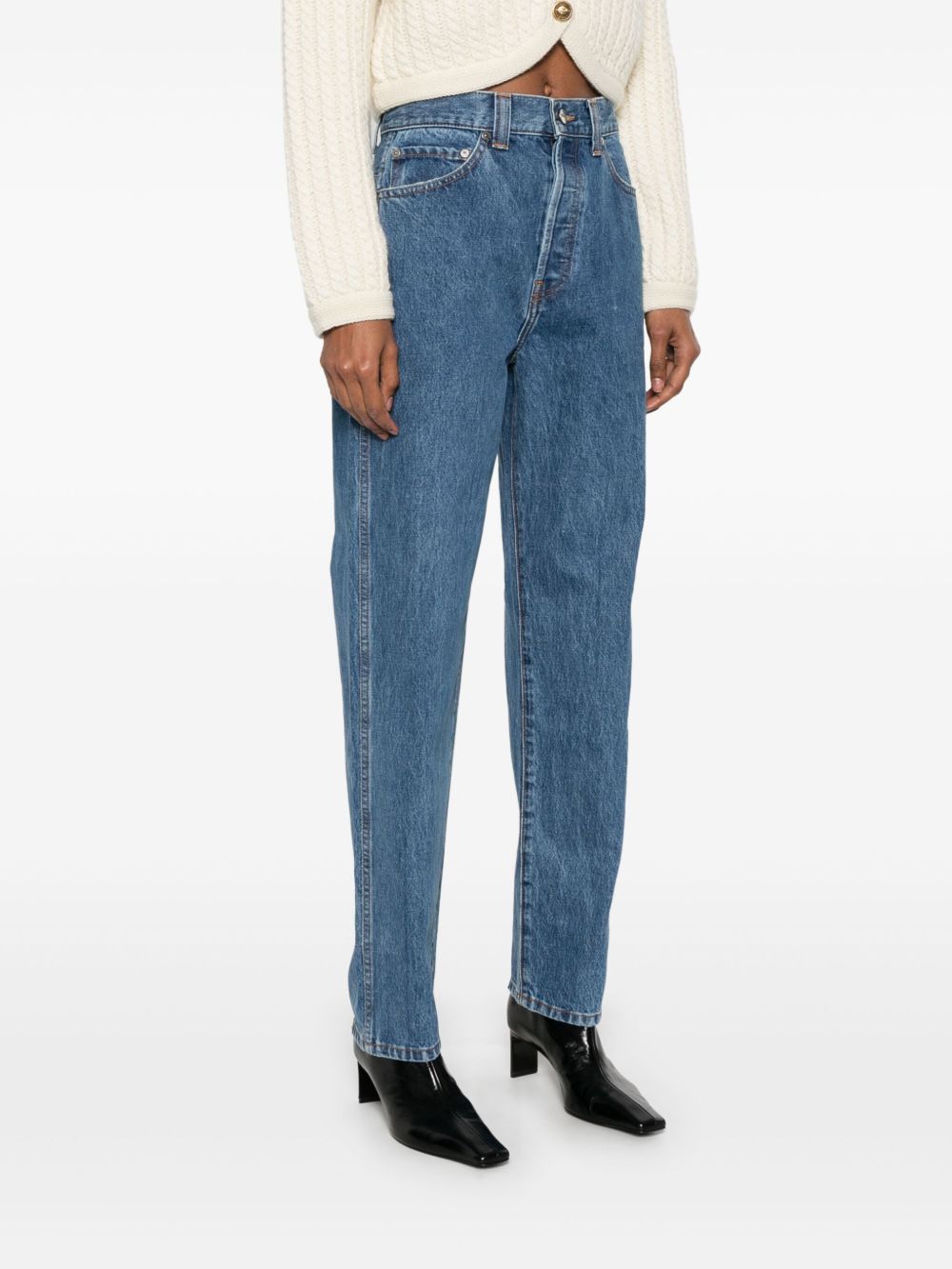 KHAITE Classic Button Fly Denim Jeans for Women