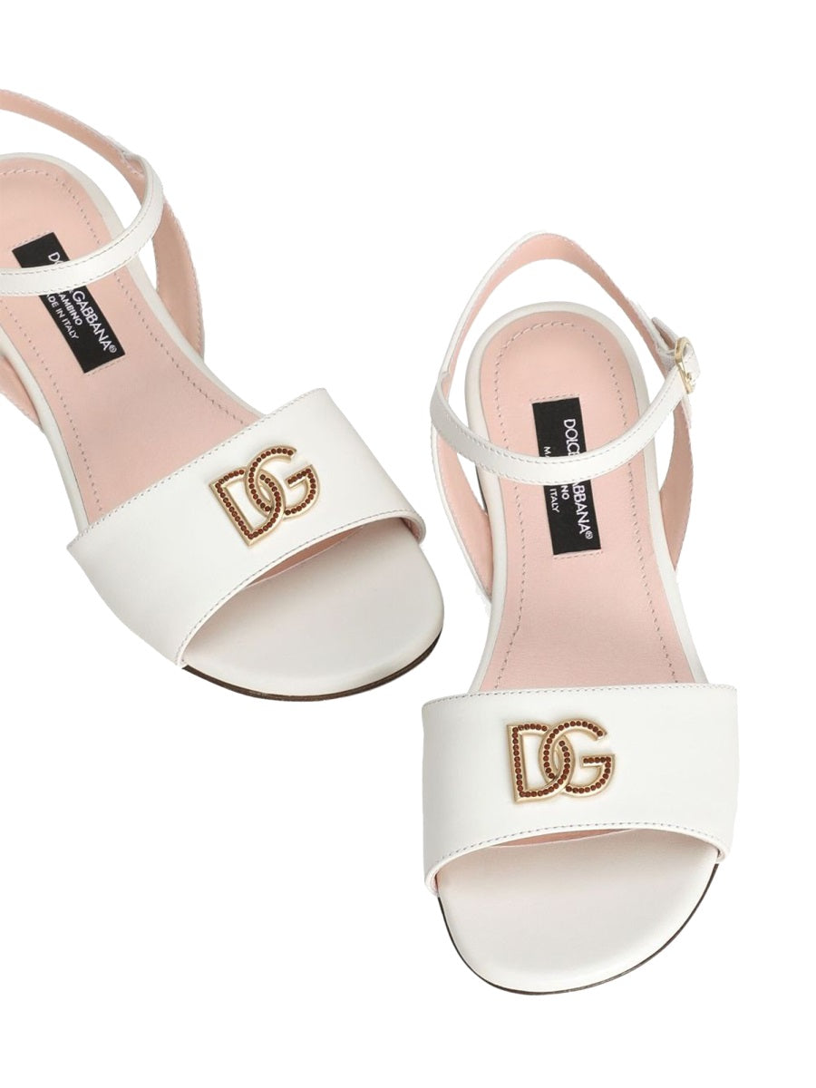 DOLCE & GABBANA Leather Girls' Sandals - SS25