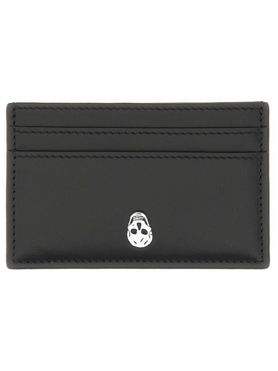 ALEXANDER McQUEEN Mini Skull Leather Card Holder