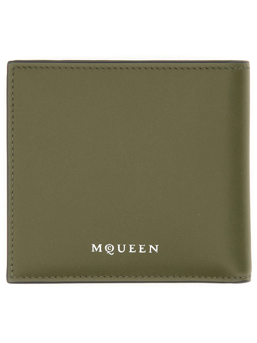 ALEXANDER MCQUEEN Mini 100% Leather Skin Wallet for Men
