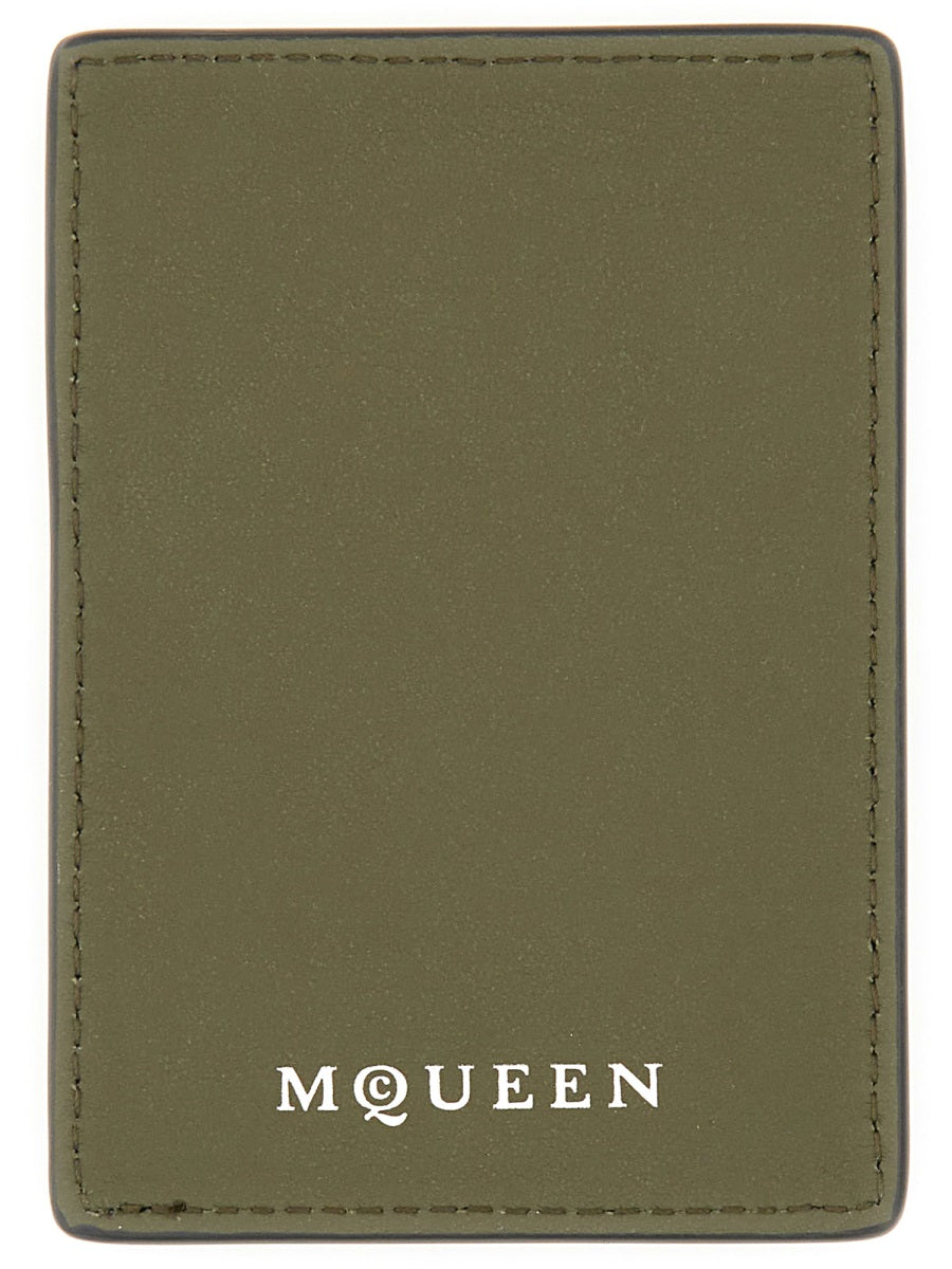 ALEXANDER McQUEEN Mini Magnetic Card Holder with Skull Detail