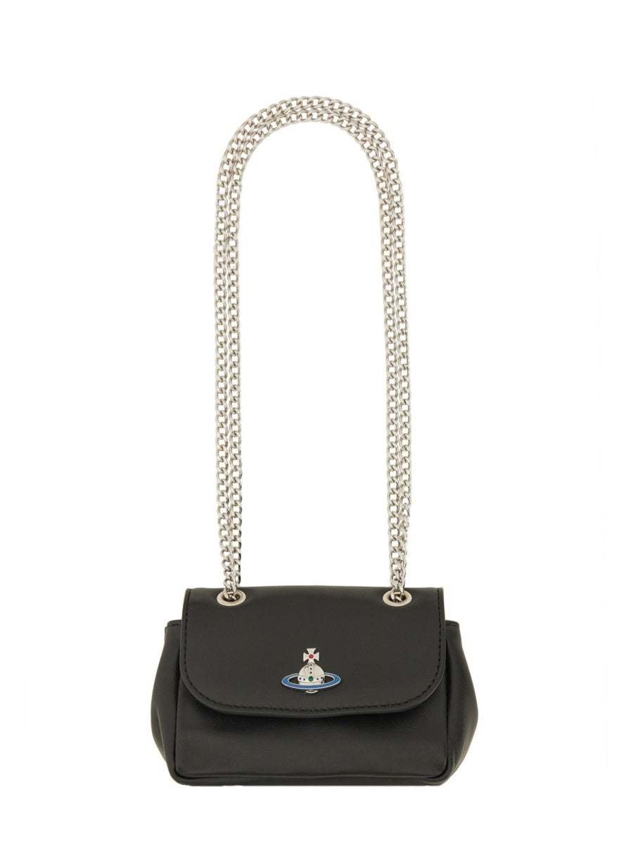 VIVIENNE WESTWOOD Mini Shoulder Bag with Chain - 9.5 CM X 13 CM X 5.5 CM