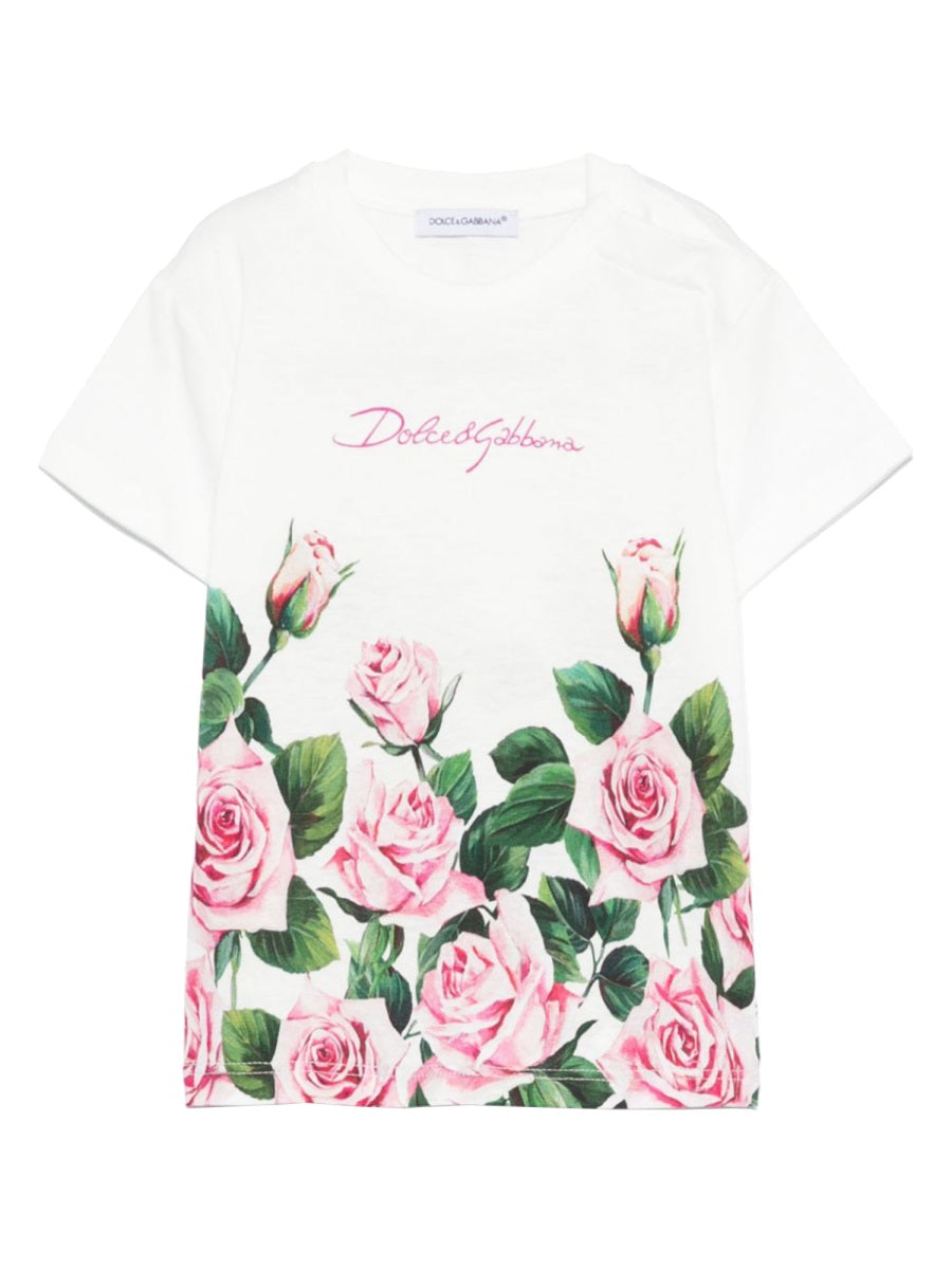 DOLCE & GABBANA Mini Cotton T-Shirt for Girls