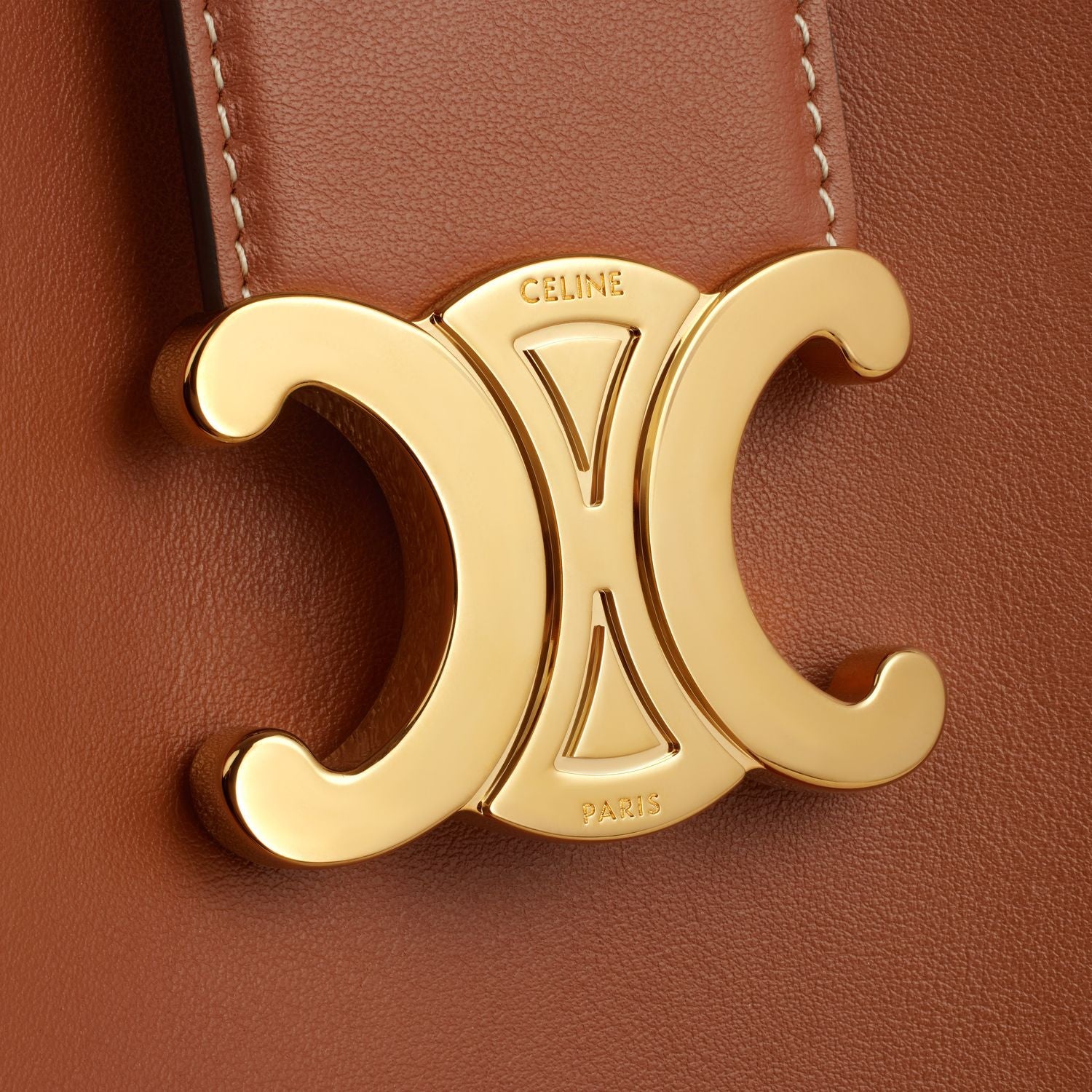 CELINE Medium Leather Louise Shoulder Handbag