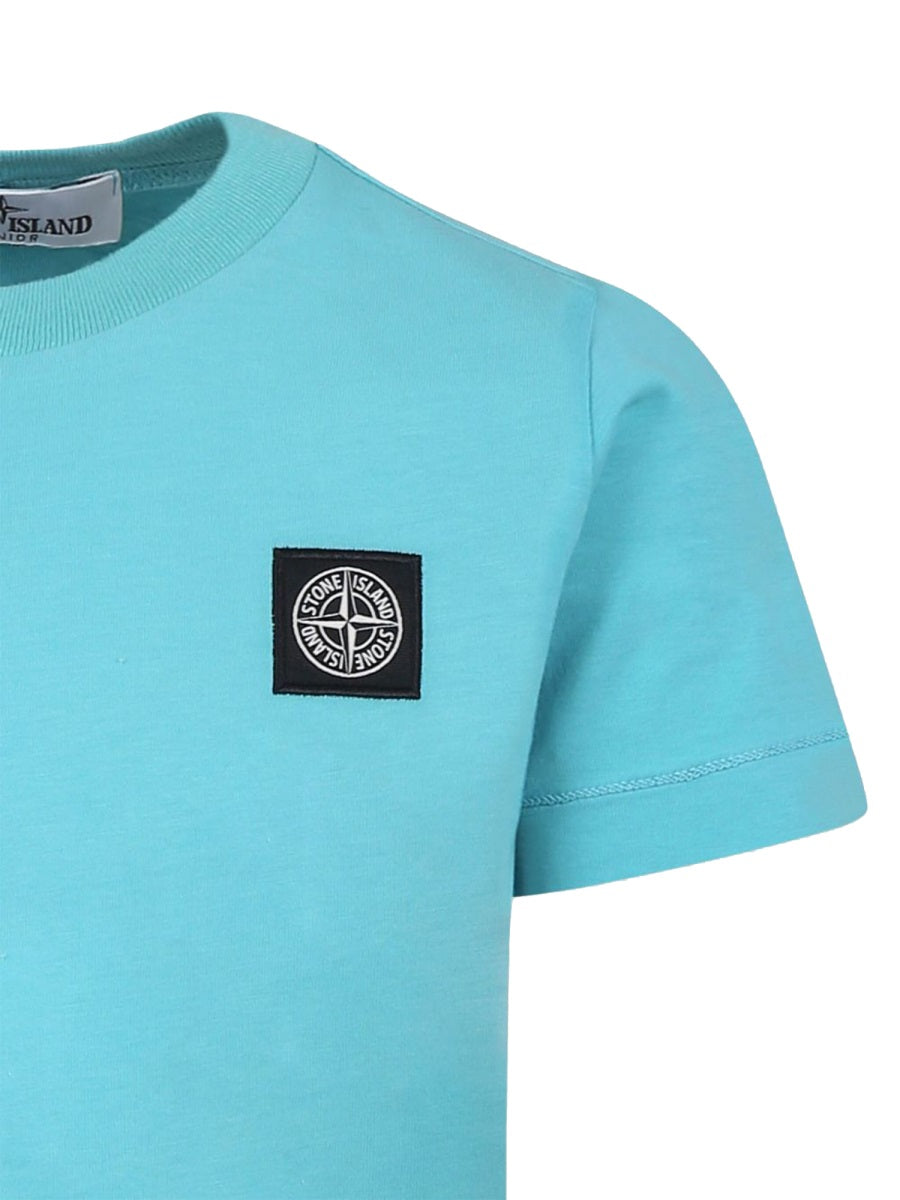 STONE ISLAND Unisex Kids T-Shirt with Logo - SS25