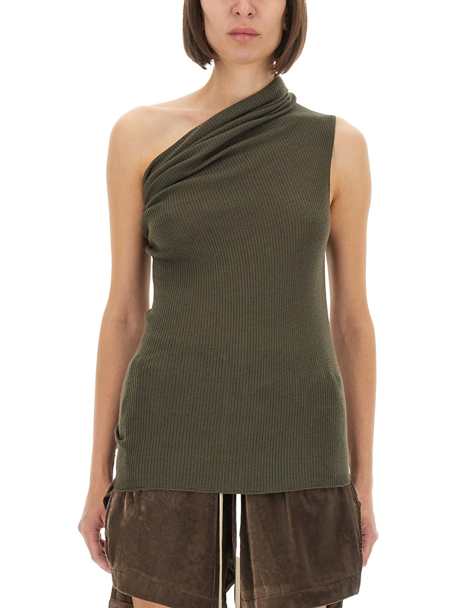RICK OWENS Slim Fit Knit Top - Size S